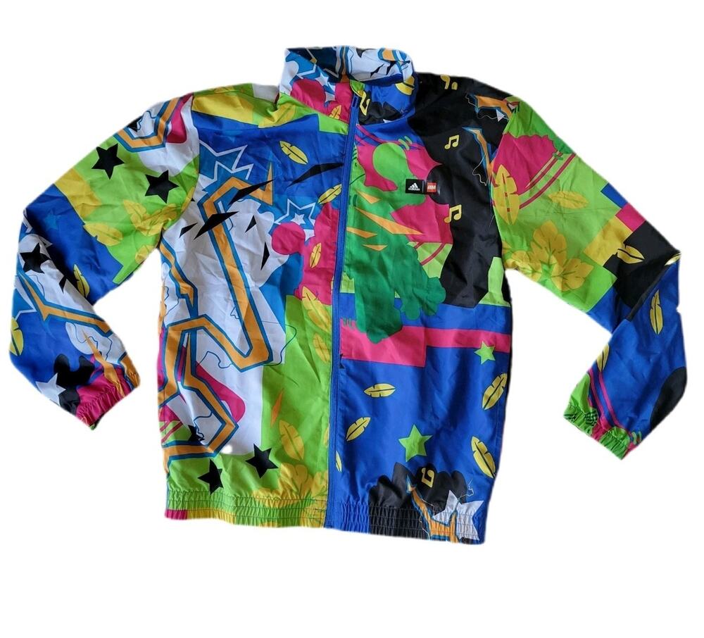 Adidas Lego Collab L Youth Junior Graffiti Art Track Suit 'MultiColor' Jacket